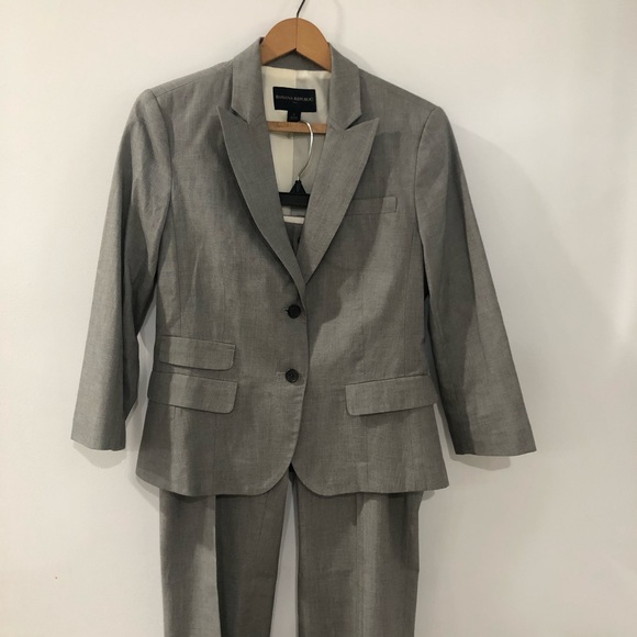 Banana Republic Factory Jackets & Blazers - Banana Republic Grey Jacket Pants Suit Martin Fit